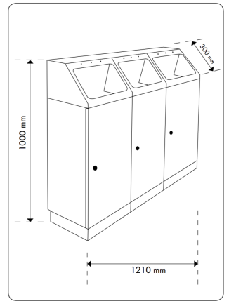 Waste bin for sorted waste FP45 - 2