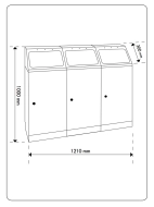Waste bin for sorted waste FD45 - 2
