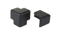 Two-arm corner coupling black - 1