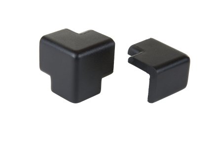 Two-arm corner coupling black - 1