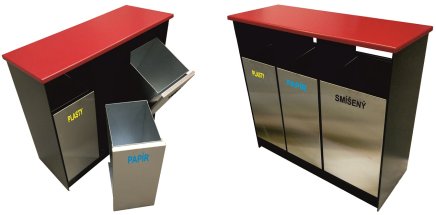 Waste bin for sorted waste for indoor and outdoor use - 3