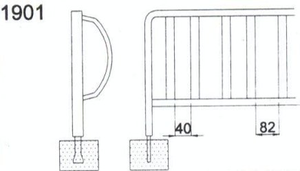 One-sided bike stand 1901/4210 - 2