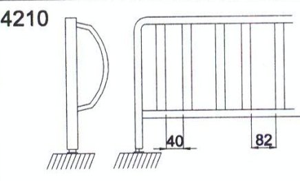 One-sided bike rack 4210 - 2