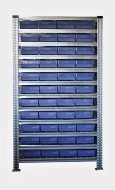 Rack with crates 100 x 230 x 600 mm - 44 pcs - 1