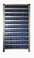 Rack with crates 100 x 115 x 400 mm - 88 pcs - 1