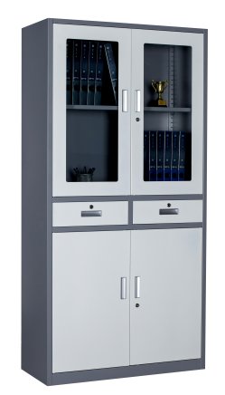 Cabinet with glass and solid doors HDW-S-B24 - 1