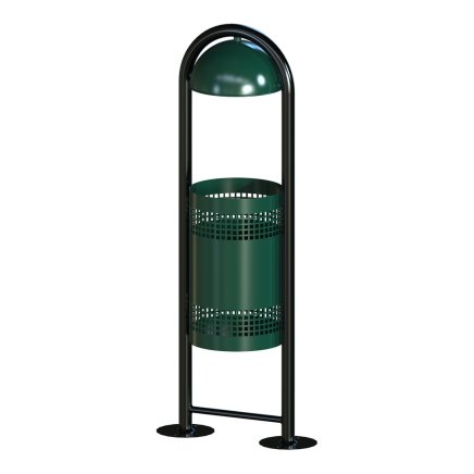 LUKAS metal outdoor trash can - 1