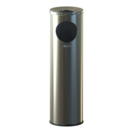 Trash can with ashtray - 1