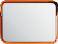 Outdoor mirror with orange sunshade 450 x 600 mm AISI 304 - 1