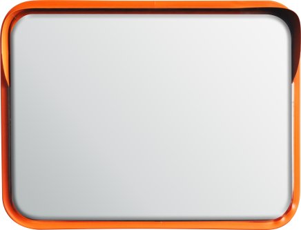 Outdoor mirror with orange sunshade 450 x 600 mm AISI 304 - 1