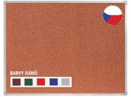 Notice board with a quality cork surface 600 x 900 mm - 1