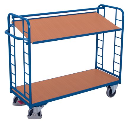 Storied trolley with sloping shelves sw-640.200 - 1