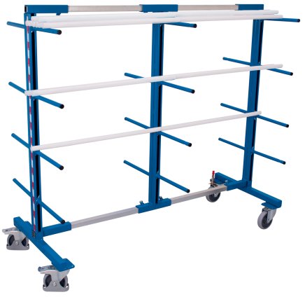 Double-sided shelving trolley with 24 support arms (2 models) - 1