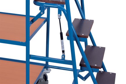 Picking trolley with steps, 4 shelves - 2