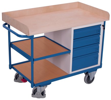 Workshop trolley with shelves and drawer cabinet type sw-600.612 - 1