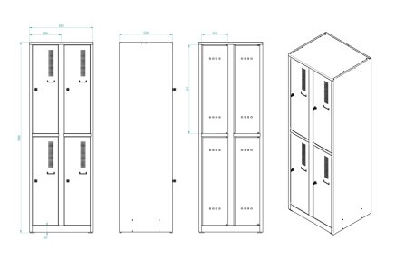 Wardrobe with split doors A82324W.2.09.2.4 - 4