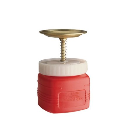 Safety container with plunger piston for liquid dispensing, moistening and cleaning - 1