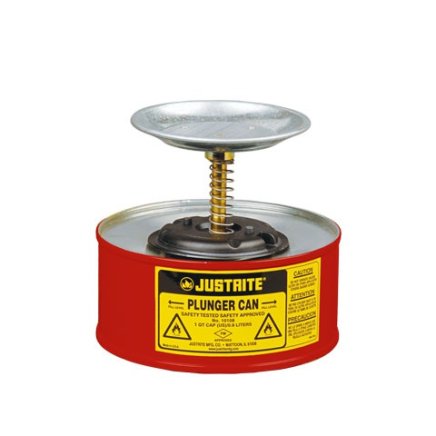 Safety container with plunger for liquid dispensing, moistening and cleaning (3 models) - 2