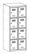 Metal wardrobe with reduced height MSum 324S width 600 mm - 2