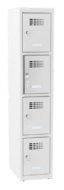Metal wardrobe with reduced height MSum 314S width 300 mm - 1