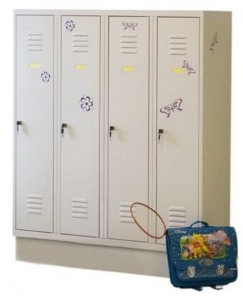 Metal wardrobe with reduced height MSum 340S width 1200 mm - 1