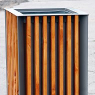 Outdoor waste bin wooden 1018 - 3