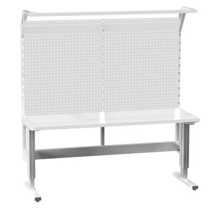 Electrically adjustable table with extension - 1