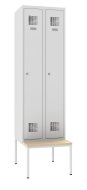 Sum 320 W metal wardrobe with bench P321 W - 1