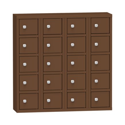 Metal cabinet with 20 lockable boxes - 3