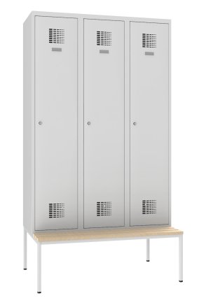 Sum 430 W metal wardrobe with bench P431 W - 1