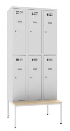 Sus 332 W divided wardrobe with bench P331 W - 1