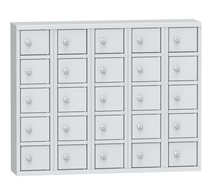 Metal cabinet with 25 lockable boxes - 2