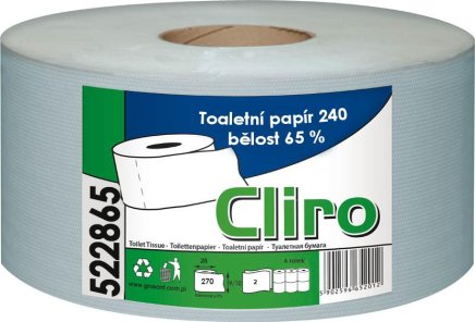 Toilet paper Jumbo Cliro 280 6 pieces - 1