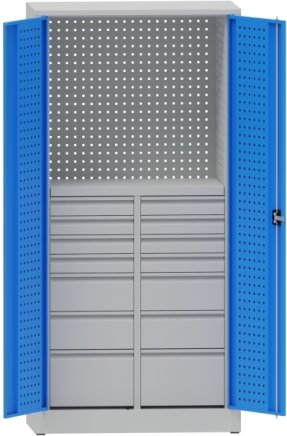Workshop cabinet with divided drawers - 1
