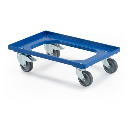Chassis for crates - 2 swivel wheels with brake - 1