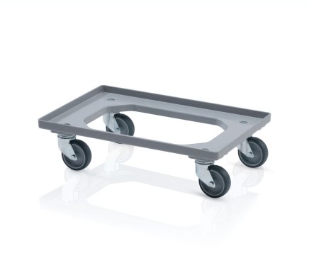 Chassis for crates - 4 swivel wheels, gray color - 1
