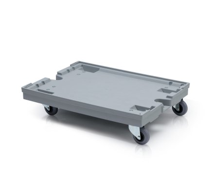 Chassis under crates for larger loads - 4 swivel rubber wheels - 1