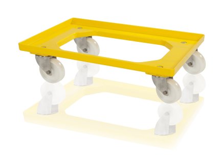 Chassis for crates - 2 polyamide swivel wheels - 1