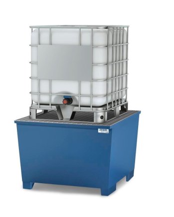 Catch basin on classic-line legs for 1 IBC tank - 1