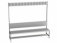 Changing room benches and hangers