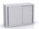 Shelving cabinets with sliding doors