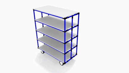 Trolley for laminate shelf material - 1