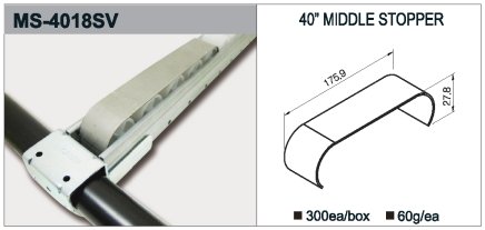 Overrun brake for roller tracks MS-4018SV - 1