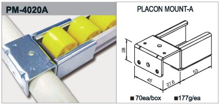 Roller track holder type PM-4020A - 1
