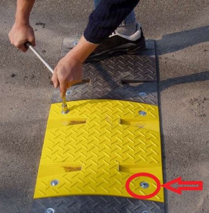 Connecting material for speed bumps - 1