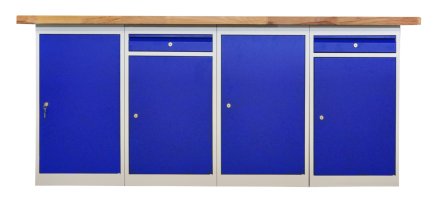 Workshop table with base container CE20_D1PD1P - 1