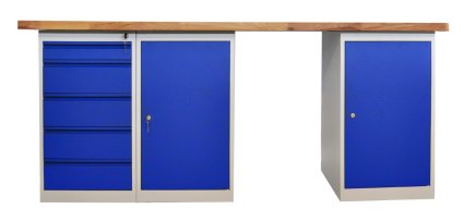 Workshop table with base container CE20_5DD - 1