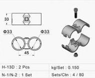 Metal joint - set HJ-13D_BK - 2