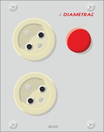 Module 2x socket - 1