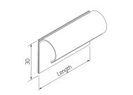 Label holder LH-3030CS, 300 x 30 mm - 2